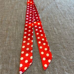 Red and White Polka Dot Scarf NWT